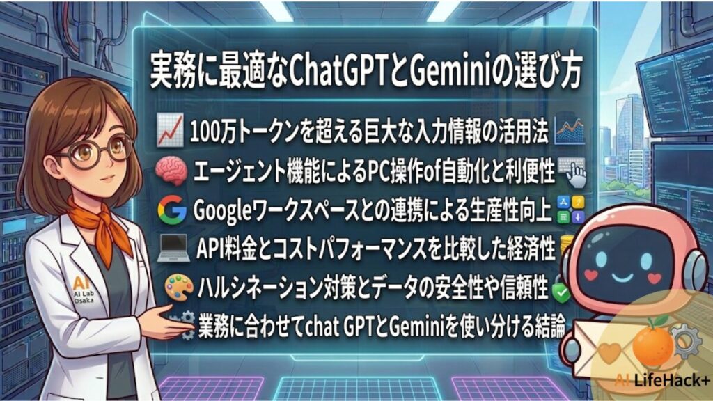 実務に最適なChatGPTとGeminiの選び方