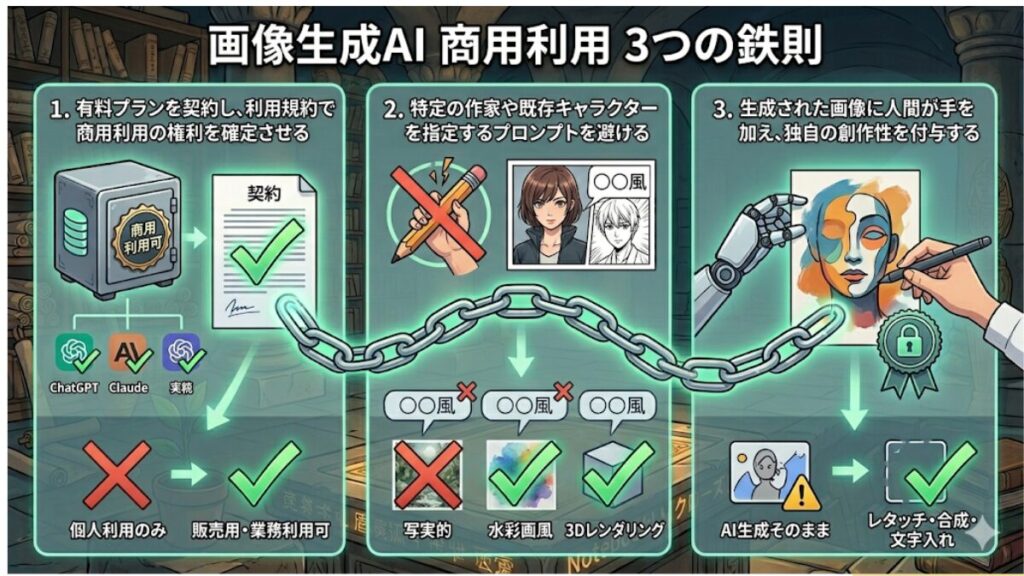 画像生成AIの商用利用に関するリスクと対策